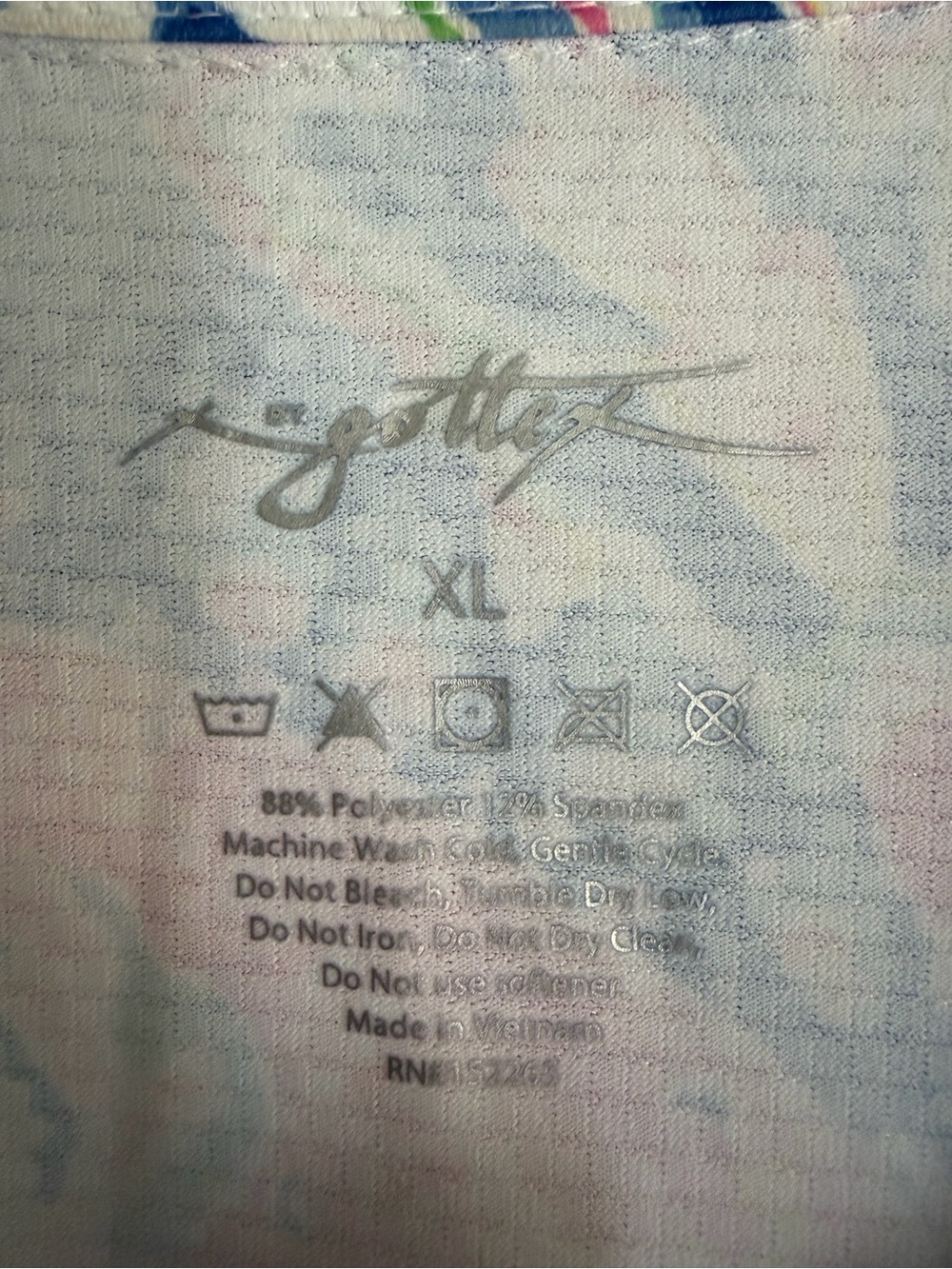 Gottex Sleeveless Paisley Golf/Tennis Dry-Fit Polo - Picture 2 of 7